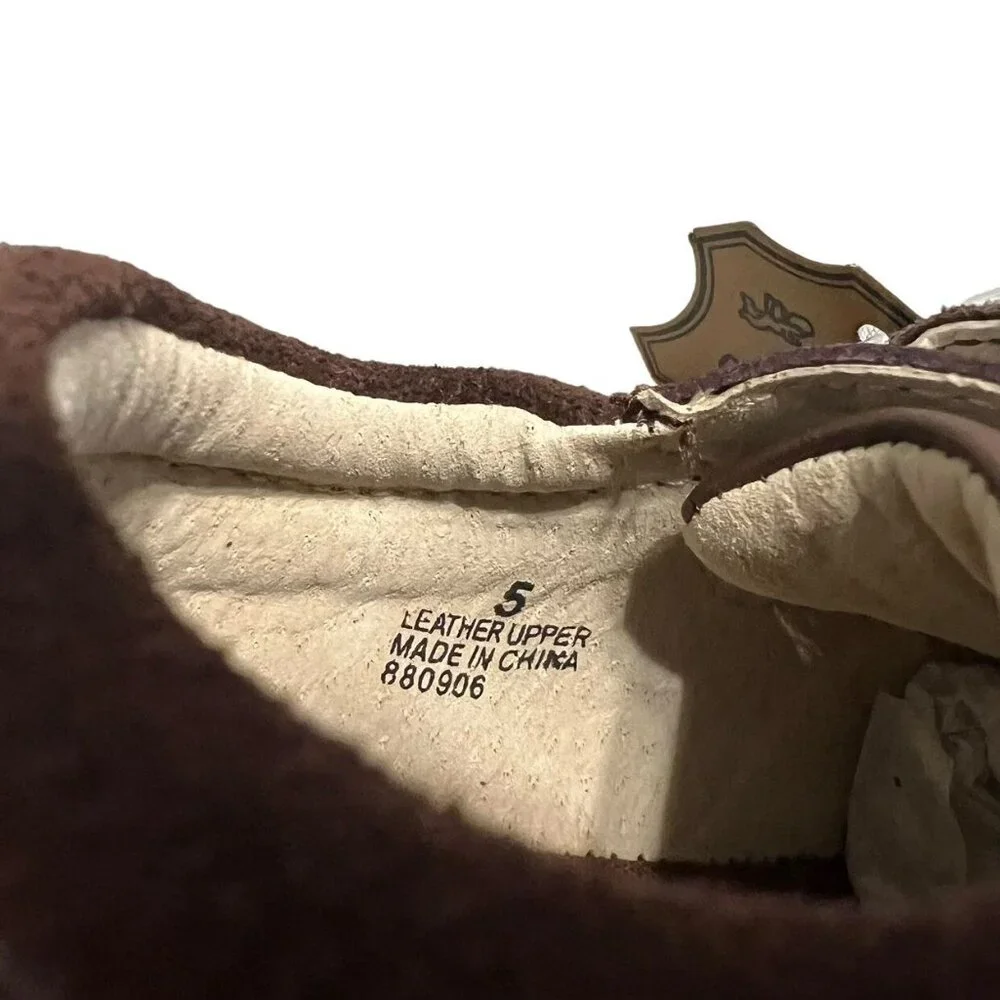 NEW Angel Baby By L'Amour Sz 5 Brown Leather Shoes